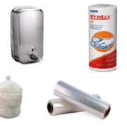 DISPENSADORES/WYPALL/BOLSAS DE BASURA/PAPEL 9"/STRETCH FILM